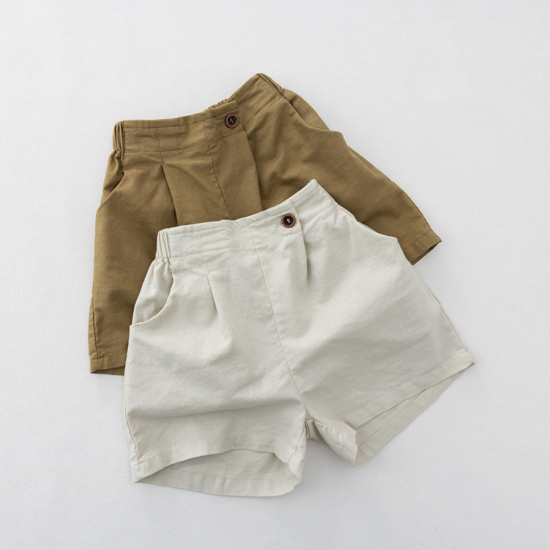 アシンメトリーボタンハーフパンツ