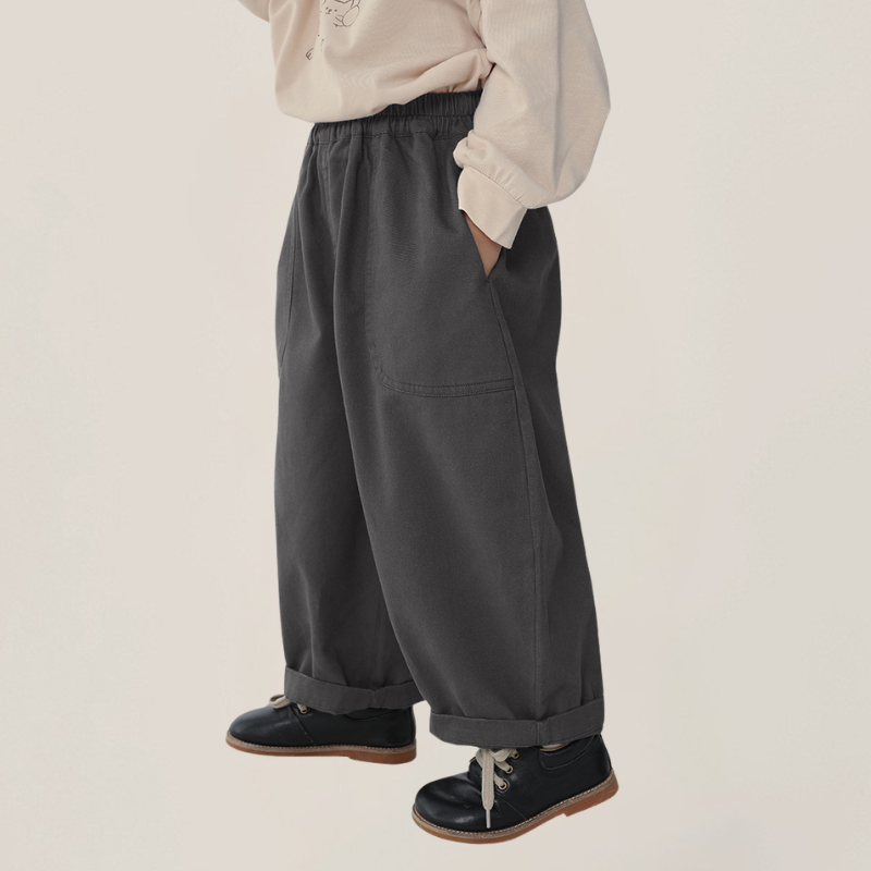ベーシック純綿ロングパンツ