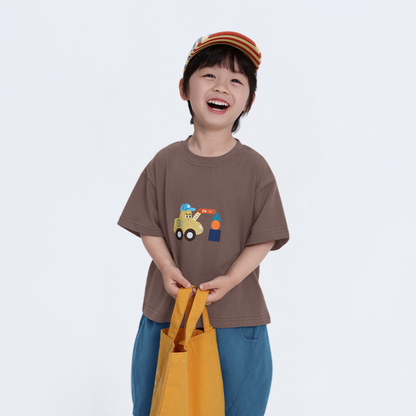 ポップ色プリント半袖T