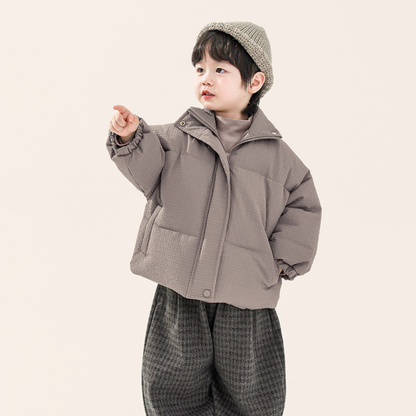 テクスチャード中綿ジャケット