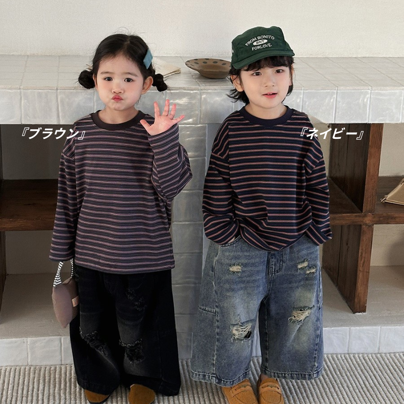 ボーダーカットソー