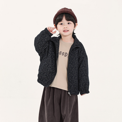 ジッパー仕様小花柄ジャケット