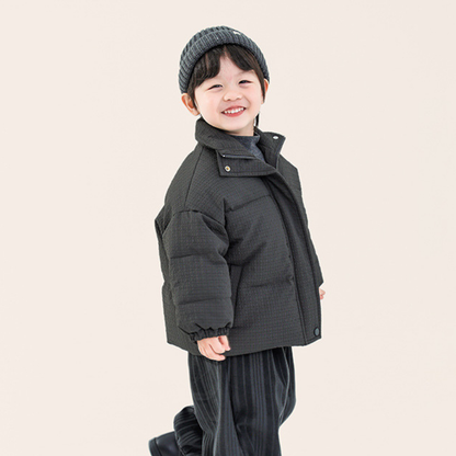 テクスチャード中綿ジャケット