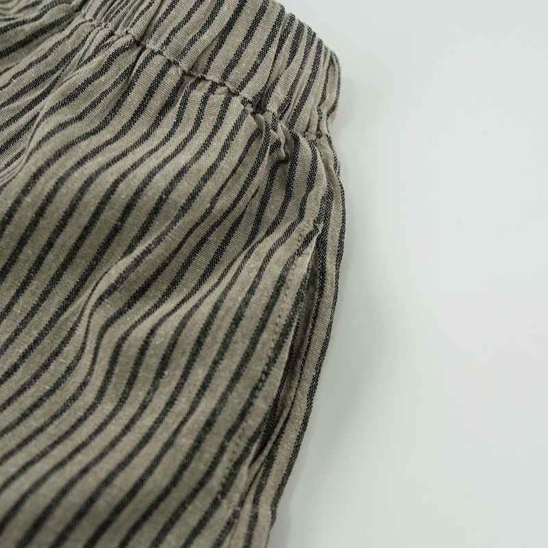 ストライプ七分丈ハーレムパンツ