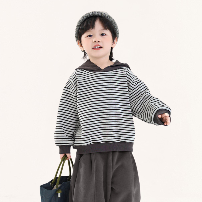 細ボーダーフーディー