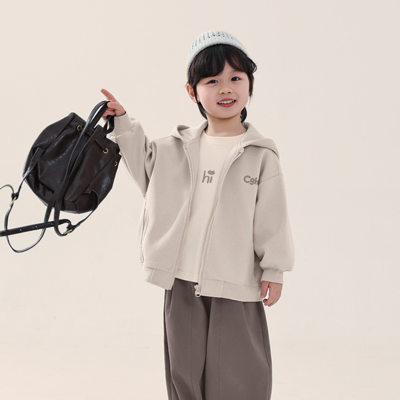 小文字ロゴジップアップパーカー