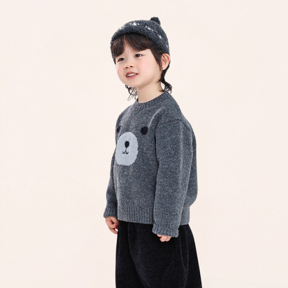 ベア柄プルオーバー