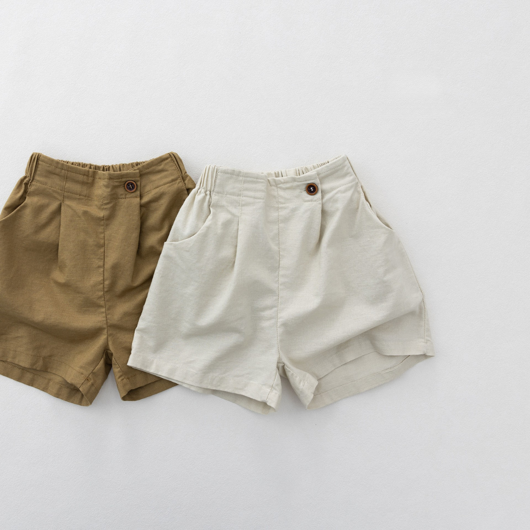 アシンメトリーボタンハーフパンツ