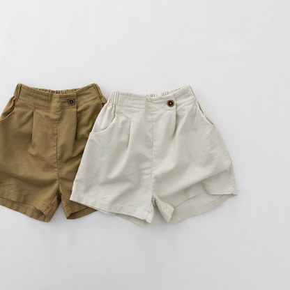 アシンメトリーボタンハーフパンツ