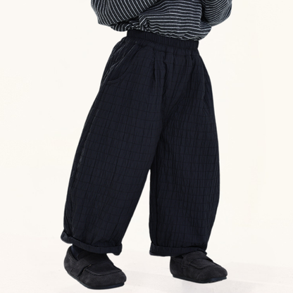 シャドー柄裏ボアパンツ