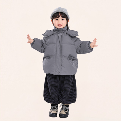 チェック柄裾リブ裏ボアパンツ