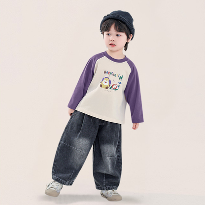 2色ヴィンテージカラーデニムパンツ