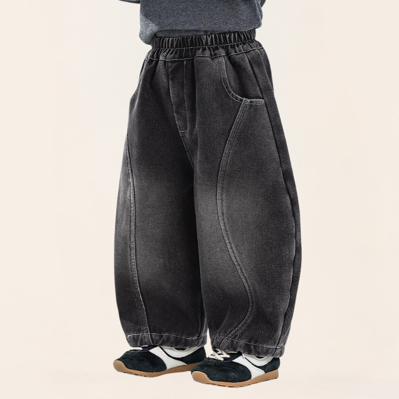 ヴィンテージ加工裏ボアデニムパンツ