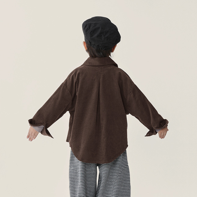 純綿コーデュロイシャツ