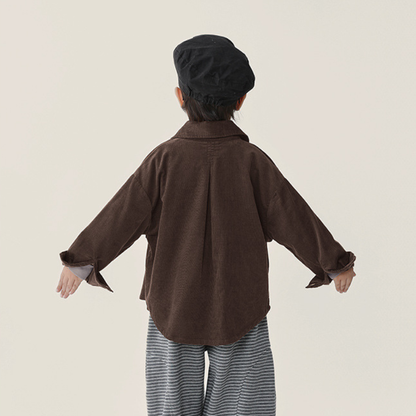 純綿コーデュロイシャツ