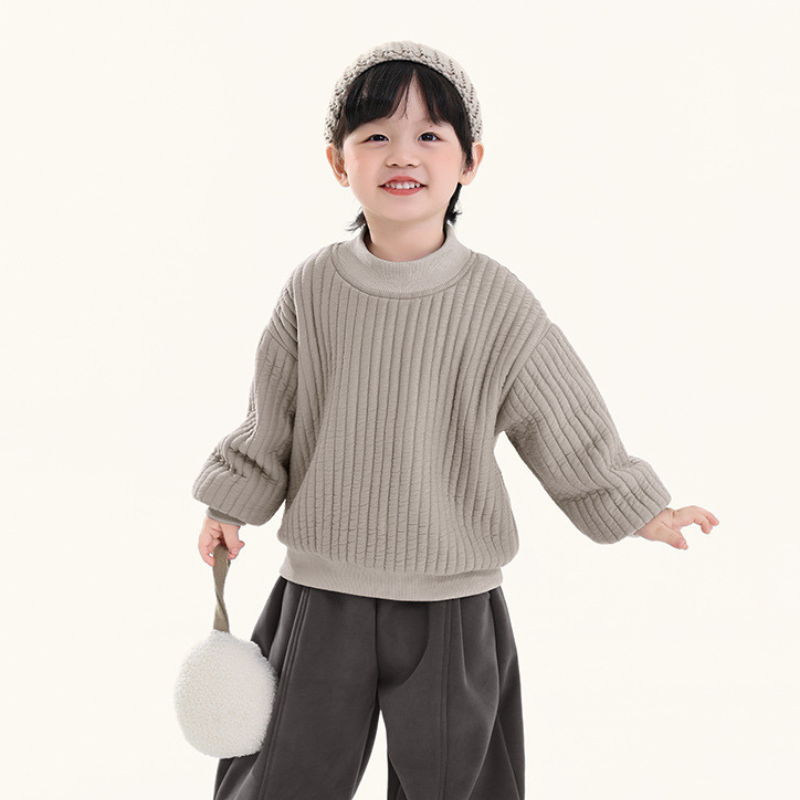 Fleece-lined high-neck sweatshirt