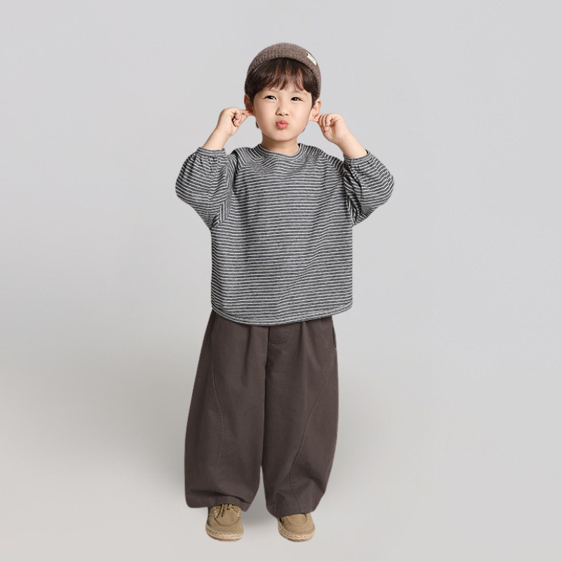 無地純綿ロングパンツ