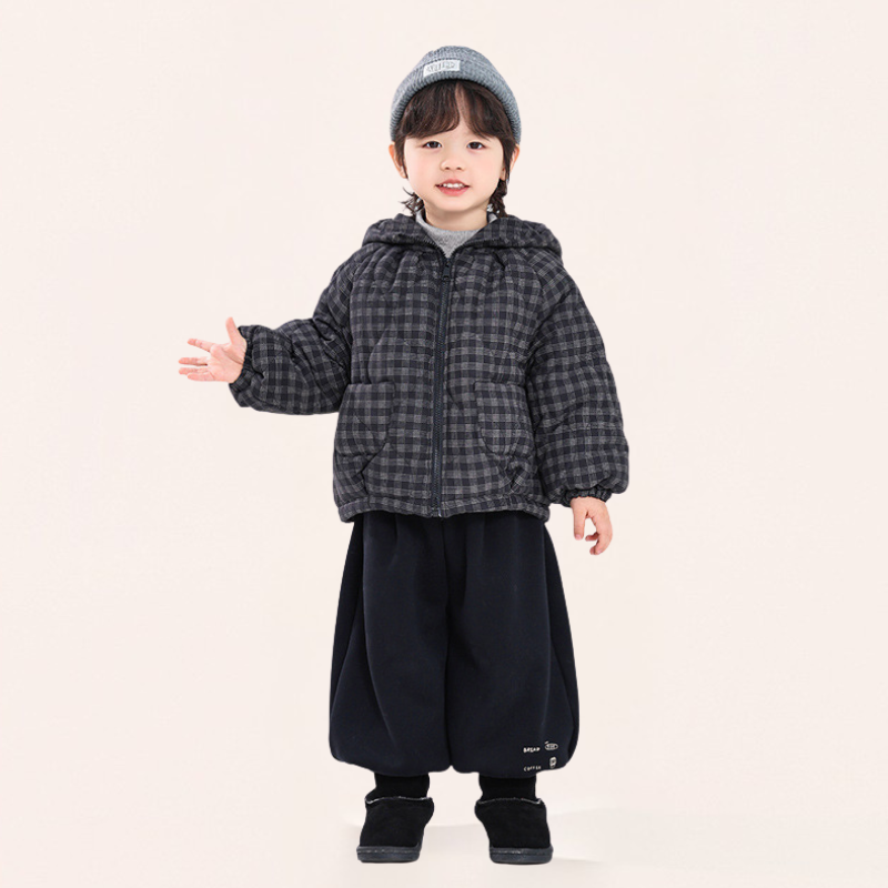 裾プリント裏ボアパンツ