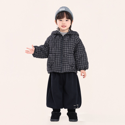 裾プリント裏ボアパンツ