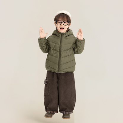 裏ボアチェックロールアップコーデュロイパンツ