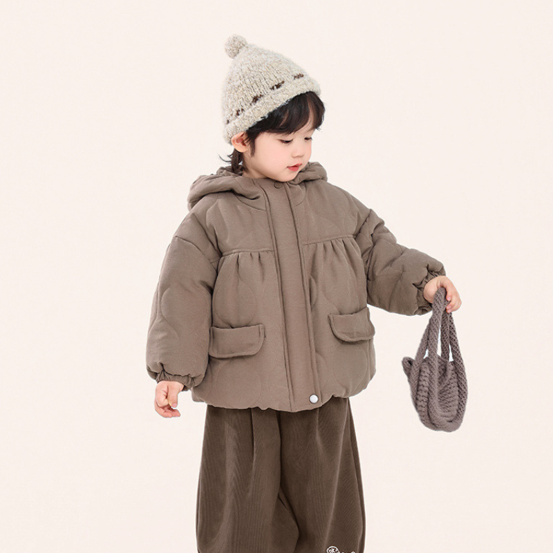 クマ耳中綿コート