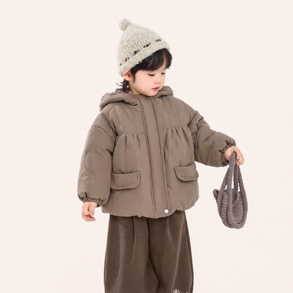 クマ耳中綿コート