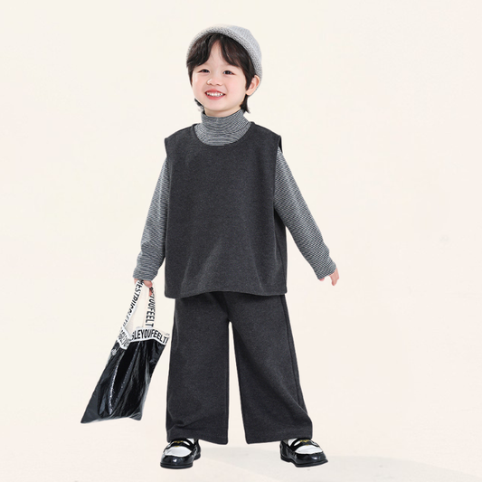 ベストとストレートパンツ2点セット