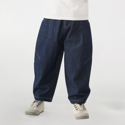 薄手デニムロングパンツ