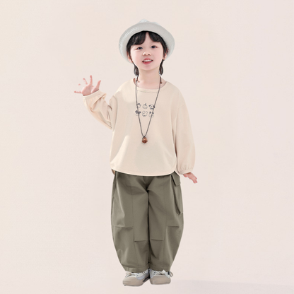 片側ポケットカジュアルパンツ