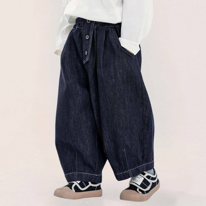 縦3ボタンデニムパンツ