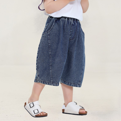 薄手デニム七分パンツ