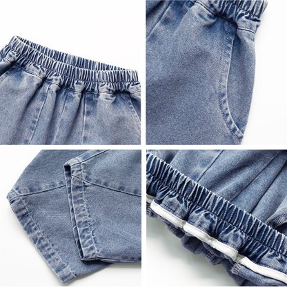 パッチワークデニムパンツ