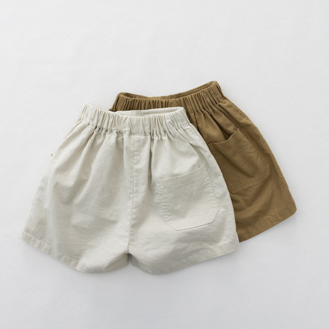 アシンメトリーボタンハーフパンツ