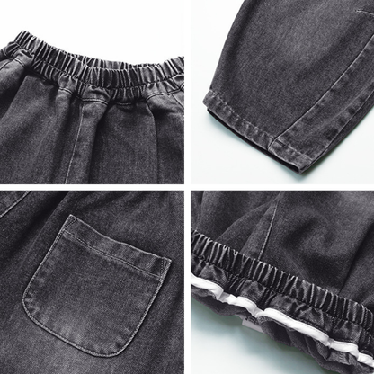 ウォッシュ加工デニムパンツ