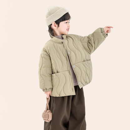 ウェーブキルト中綿ジャケット