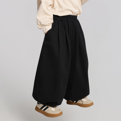 バルーン純綿ロングパンツ
