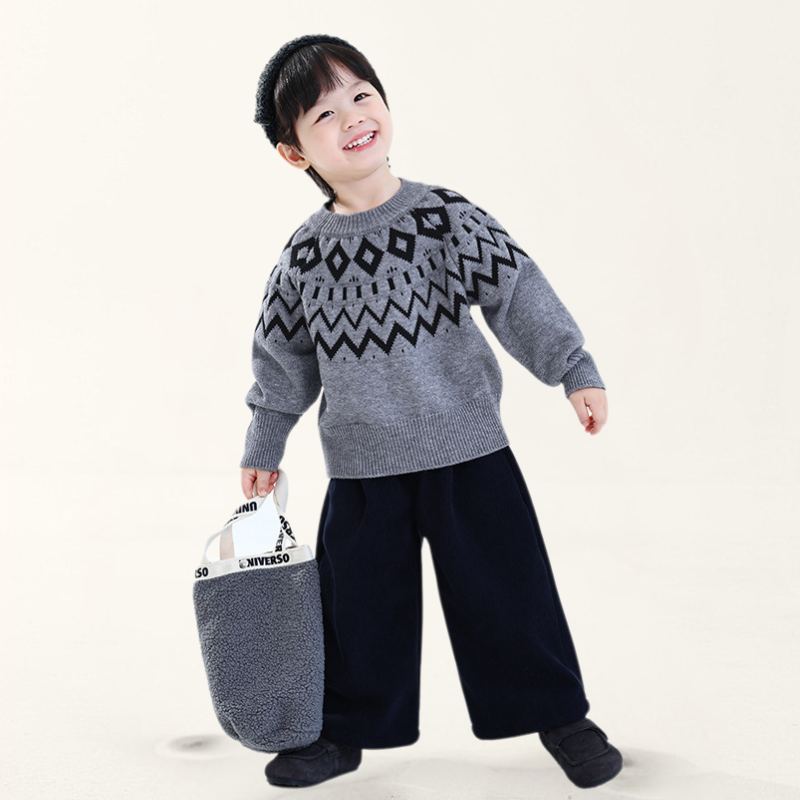 裏毛コーデュロイワイドパンツ