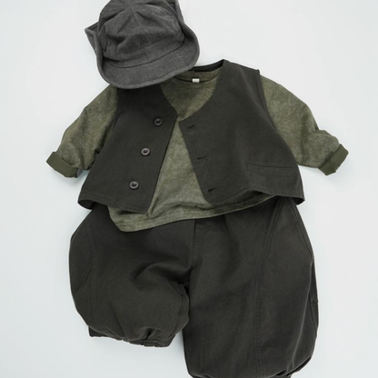 アシンメトリー純綿ベスト