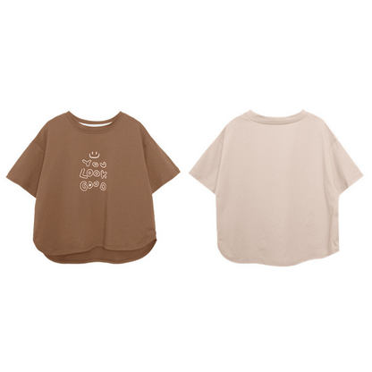 線描きプリントＴシャツ