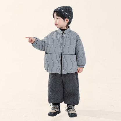 ダイヤモンドキルト裾ゴムパンツ