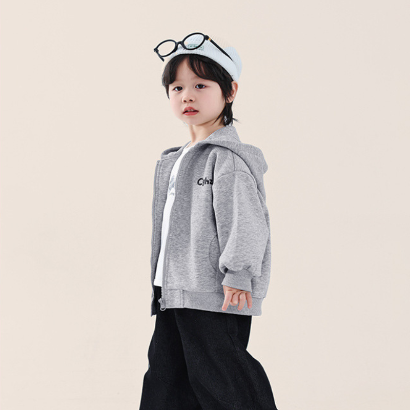 小文字ロゴジップアップパーカー