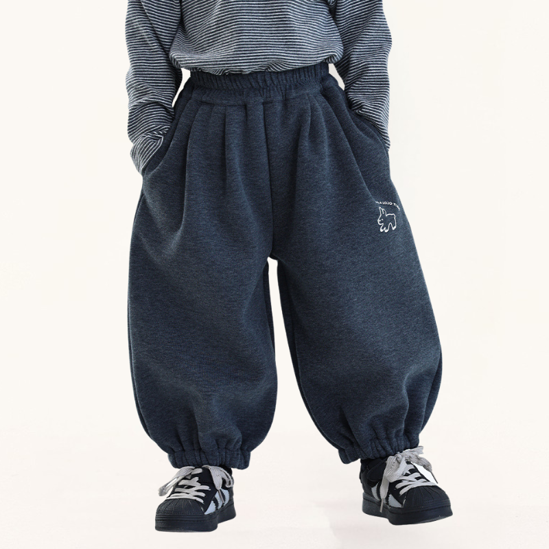 グレー裏ボアバルーンパンツ