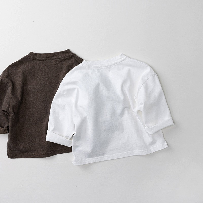 純棉長袖Tシャツ