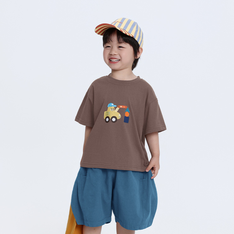 ポップ色プリント半袖T