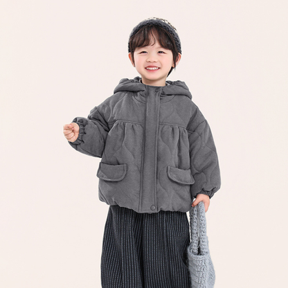 クマ耳中綿コート