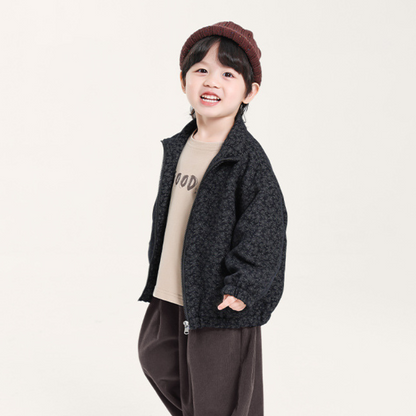 ジッパー仕様小花柄ジャケット