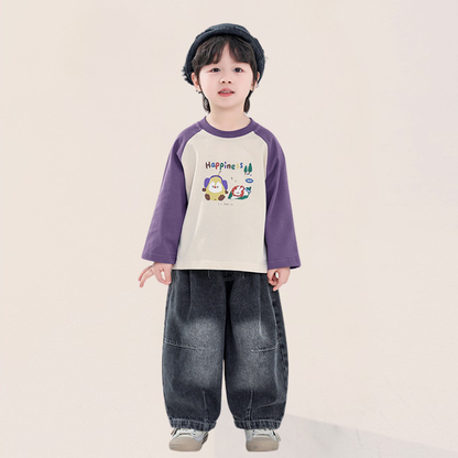 2色ヴィンテージカラーデニムパンツ