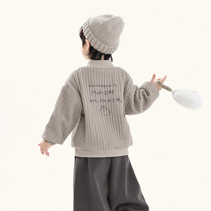 Fleece-lined high-neck sweatshirt