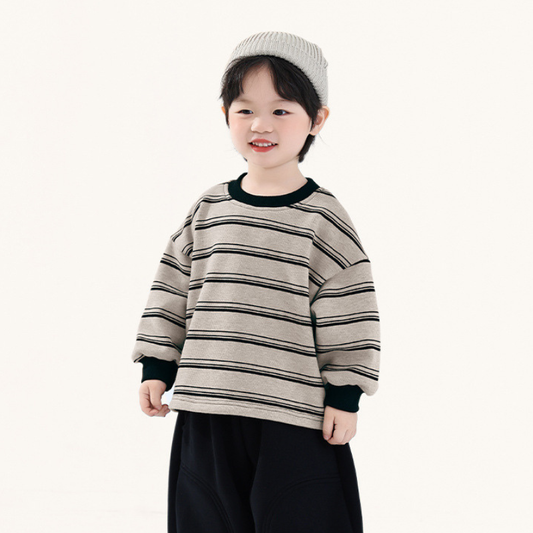 ワイドボーダー裏ボアスウェット