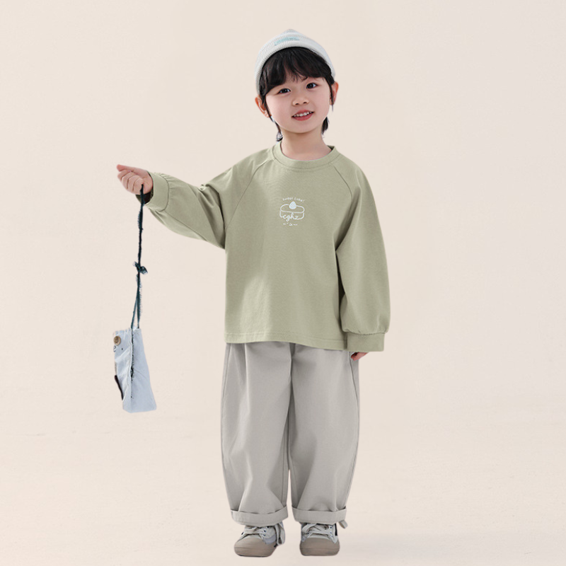 バックポケット刺繍コットンパンツ